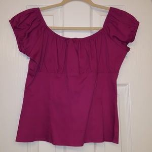 SALE Pinup Girl Clothing Peasant Top Sz L